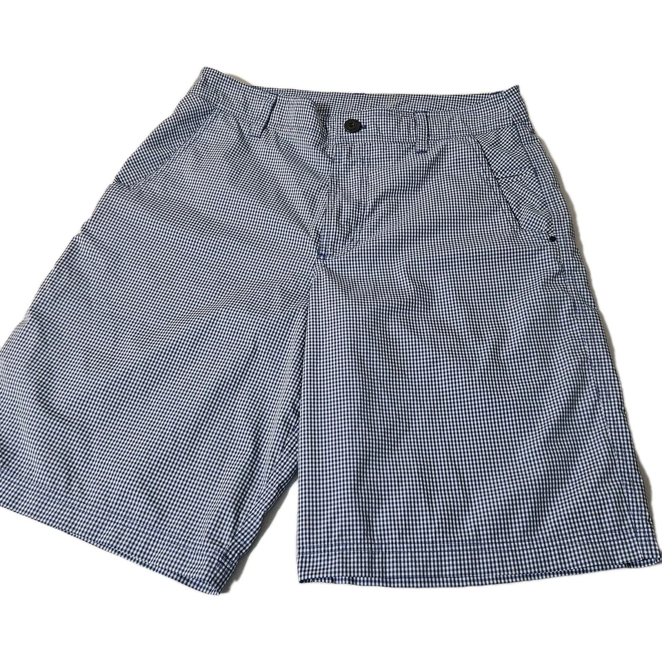 Шорты мужские Lululemon Kahuna 32 синие гингем спортивные опрятные курортные эластичные - Изображение 1 из 4