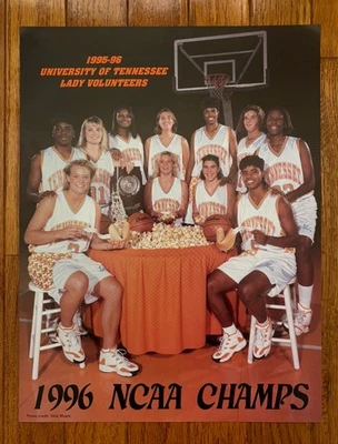 1995-96 Tennessee Lady Volunteers National Champions Basketball Poster 11”x14.5” - Image 1 of 4