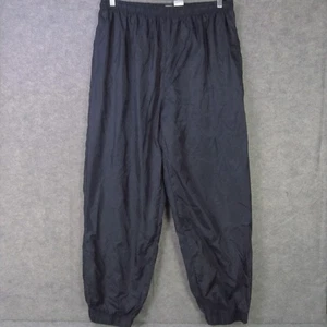 Athletic Works Pants Mens 2XL Black Nylon Wind Track Lined Zip Ankle Warm Up - Picture 1 of 9