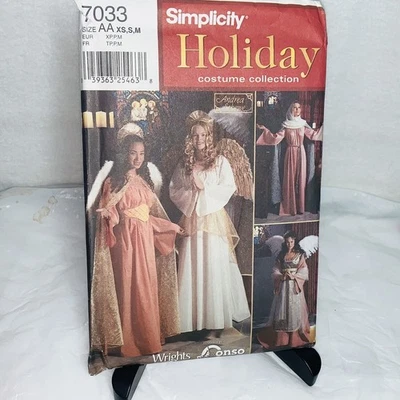 Size AA XS S M Simplicity Pattern 7033 Holiday Costumes Virgin Mary Angels Uncut - Image 1 of 4