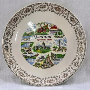 Vintage Montana State Souvenir Teller 🏔️ Deko Wandteller Big Sky Country USA - Bild 1 von 5