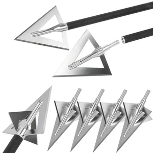 Lama Tiro con l'Arco Punte di Freccia Affilate Acciaio Inox Balestra Tiro Caccia Bersaglio - Foto 1 di 13