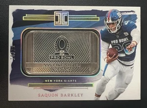 Saquon Barkley 2023 Panini Impeccable .999 Fine Silver Pro Bowl Jersey /25 RARE! - Picture 1 of 2