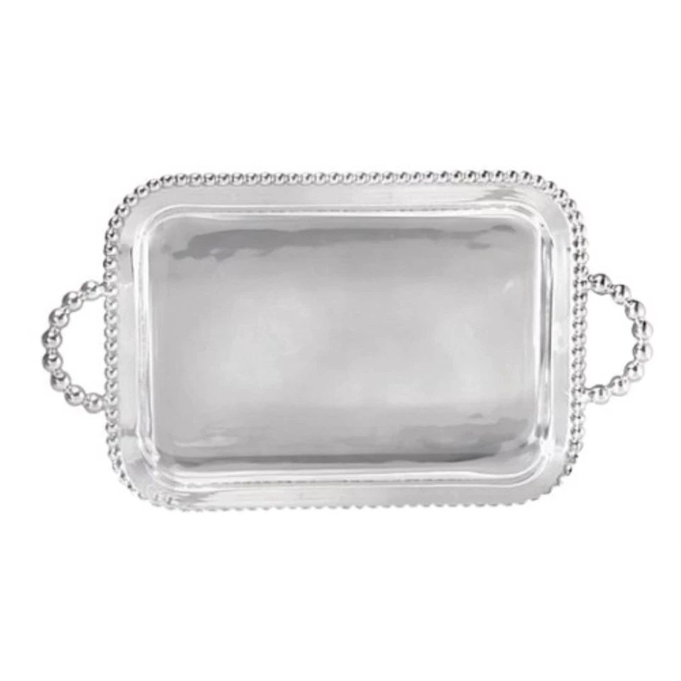 Mariposa Pearled Service Tray Serving Trays