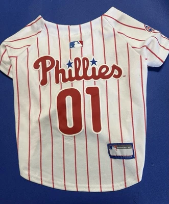 Camiseta Phillies Pets First MLB licenciada para cães média nova sem etiquetas - Imagem 1 de 4