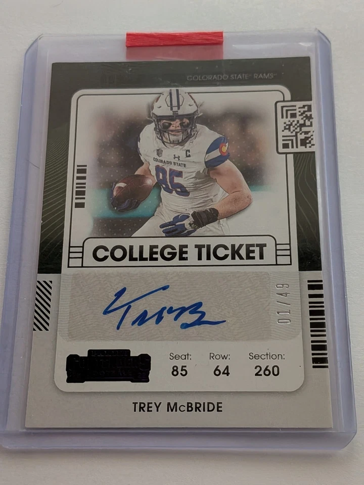 Trey McBride #CCT-TMC  Panini Contenders College Ticket Rookie#1/49 Auto. - Image 1 of 3