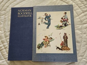 vintage 1971 NORMAN ROCKWELL ILLUSTRATOR hc BOOK w SLIPCASE, Third Printing - Picture 1 of 24