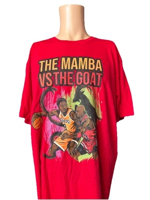NEW The Mamba VS The GOAT Kobe Bryant & Michael Jordan Basketball Shirt Size XL - Image 1 of 4