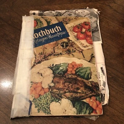 German Cook Book Kochbuch Der Kluge Hausfrau Vintage Recipe Illustrated + Clips - Image 1 of 4