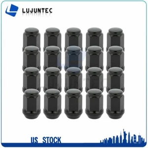 20 Pcs Black 9/16-18 Conical Seat 60 Degree Wheel Lug Nuts Fits Chevrolet C20 - Picture 1 of 7