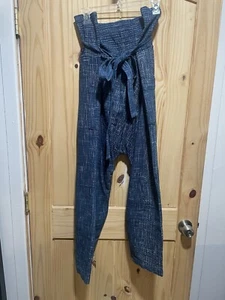 Haremshose, mit Gürtel, weite Beintaschen, dunkelblau - Bild 1 von 7