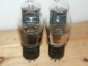2 Tung-Sol  #47 Tubes-USA-TEST GOOD-ENGRAVED BASE - Picture 1 of 2