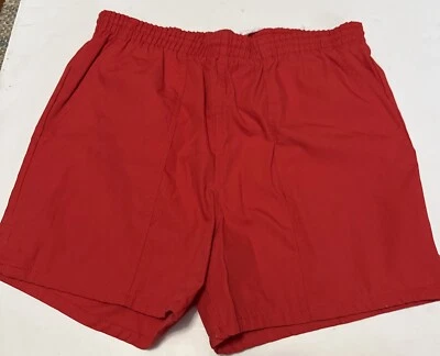 Red Vintage Club Arena  Men's Swim Trunks Shorts Suit size 32 W Lined - Image 1 of 4