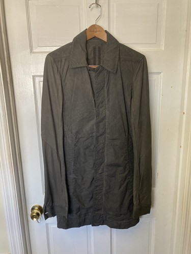 Giacca Rick Owens DRKSHDW in morbido cotone con maniche in pelle di agnello piccola DD Dark Du