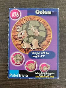 Golem #76 Collectible Movie Scene #6 1999 PokeTrivia Card - Picture 1 of 2