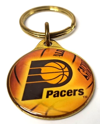 Indiana PACERS Vintage Round Basketball Keychain Logo - Image 1 of 4
