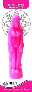 PINK WOMAN IMAGE 7.25" CANDLE WICCA PAGAN SPELL HOODOO - Picture 1 of 1