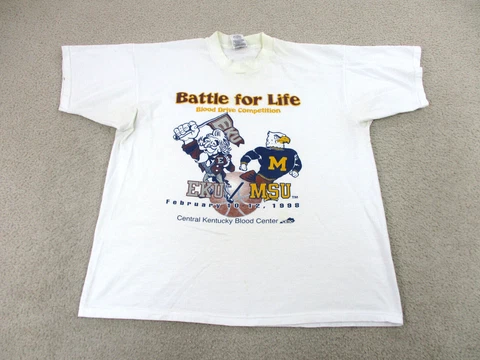 Eastern Kentucky Colonels Shirt Adult Extra Large White Football Outdoors Mens* Cover