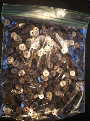2.000 Stück Perlmutt Knöpfe schimmernd, riesiges Set, ca. 11 mm, Konvolut 18" - Bild 1 von 3