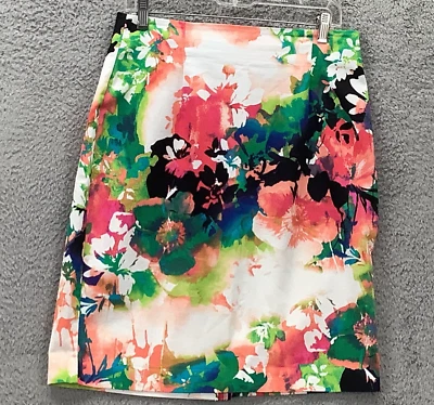 Falda Worthington Para Mujer 12 Elástica Algodón Floral Forrada Cremallera Patada Plisado Verano Foto 1 de 4