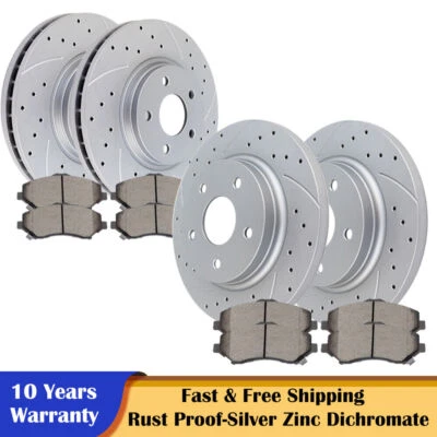 Front Rear Brake Rotors Discs and Pads Fit Chrysler TOWN&COUNTRY Journey Grand - Image 1 of 4
