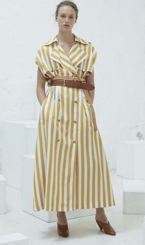 Abito trench a righe Maison Margiela