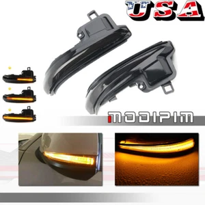 Smoked W/Amber LED Sequential Blinkers Side Mirror Signal Lights For RAV4 Tacoma - Picture 1 of 12