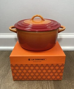 90th Anniversary LE CREUSET 20 Oz Flame Stoneware Cocotte NWT Limited Edition - Picture 1 of 12