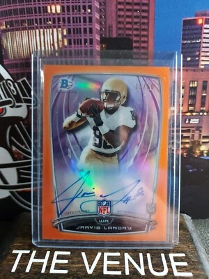 2014 Bowman Chrome - GOLD Autograph #8 Jarvis Landry RC AUTO 15/50 - Image 1 of 2