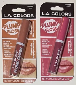 LA COLORS Plump Gloss SURGE & CARELESS Full Lips Lipstick Rich Shine Lipgloss - Picture 1 of 2