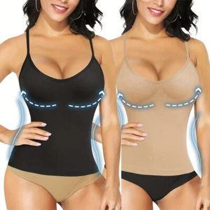 Women Slimming Body Shaper Vest Compression Camisole Firm Tummy Control Tank Top - Picture 1 of 24
