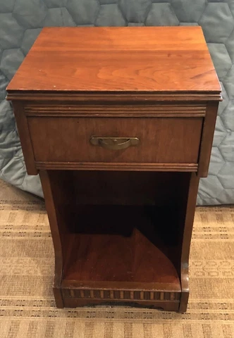 VTG MCM Continental, Henredon Furniture High Point NC Wood Cabinet Night Stand Cover