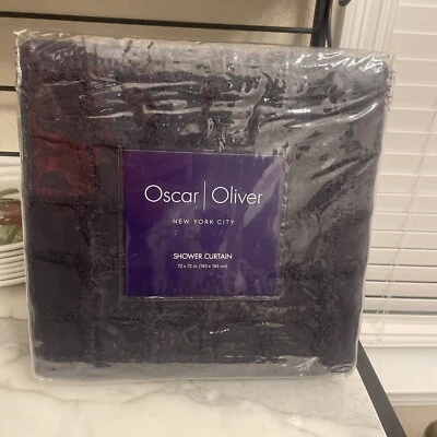 Cortina de ducha Oscar Oliver New York City 72 X 72 pulgadas 🇮🇳  Foto 1 de 4