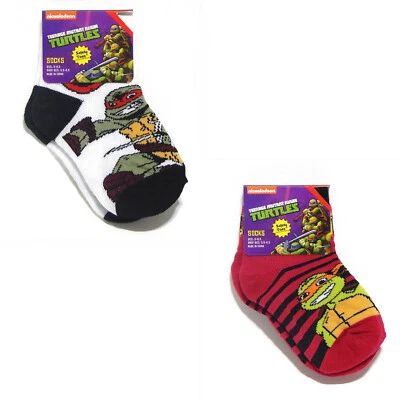 2 Pr. Calcetines para niños Teenage Mutant Ninja Turtles talla 5-6,5 niños bebé niño pequeño TMNT Foto 1 de 4