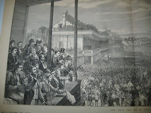 1874 Horse Racing St Leger Sport George Burrows Dr Anstie Wood Antique PRINT - Picture 1 of 5