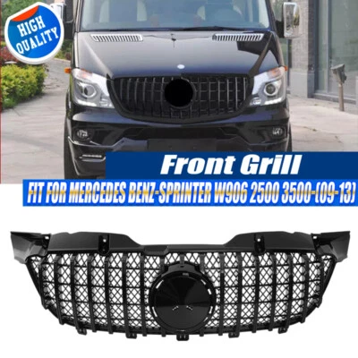 Front GT Style Grille Black For 2009~2013 Mercedes Benz W906 Sprinter 2500 3500 - Image 1 of 4