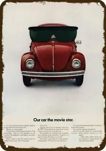 1968 VOLKSWAGEN BEETLE VW Herbie Love Bug Vnt-Look DECORATIVE REPLICA METAL SIGN - Picture 1 of 1