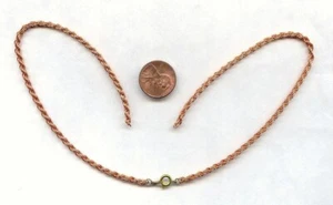 3 COLLARES DE CADENA DE CUERDA RECUBIERTOS DE COBRE DE COLECCIÓN LISTOS PARA DIVIDIR 2,5 mm 15" ch107 - Imagen 1 de 1