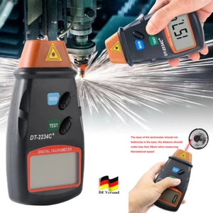 Berührungsloser digitaler -Drehzahlmesser Drehzahlmesser Messgerät Tachometer DE - Bild 1 von 10