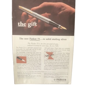 Vintage 1965 Parker Pen The New Parker 75 Ad Advertisement - Picture 1 of 3