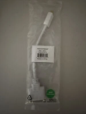 Monoprice Mini-DVI to DVI Adapter PID 4851 Free Shipping - Image 1 of 2