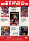 Tecmo Ninja Gaiden 2 NES Original 1990 Ad Authentic Nintendo Video Game Promo v2