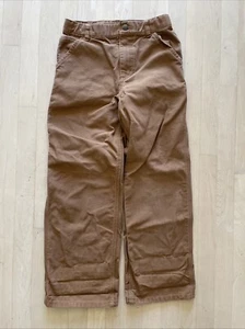 Carhartt Youth Boys Brown Duck Carpenter Utility Cargo Pants Work Wear Size 12 - Picture 1 of 5