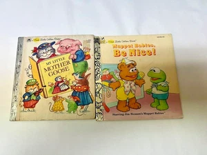 2 BOOKS First Little Golden Book MY LITTLE MOTHER GOOSE & MUPPET BABIES BE NICE! - Picture 1 of 6
