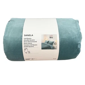 IKEA SANELA Queen Gray Turquoise Full Queen Comforter Set (See Note) - Picture 1 of 4