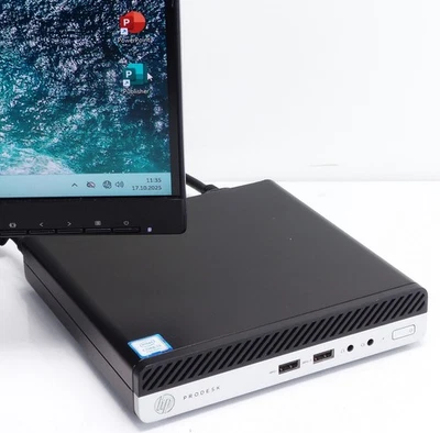HP ProDesk 400 G3 Mini PC Windows 11 i5 7500 1,25TB SSD+HDD 16GB mit Office 2019 - Bild 1 von 4