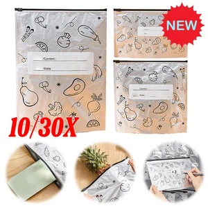 10/30X Aluminum FoilAntibacterial andFresh-keeping Frozens ZipperSelf SealingBag - Picture 1 of 19