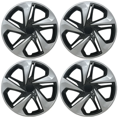 NEW Hubcap Set for Honda Civic 2016-2024, Replica Silver Charcoal, 16-in 55103 - Image 1 of 4