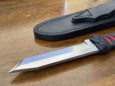 Tubbs Custom Tanto Knife Cord Wrapped Handle Japanese Style Heavy Duty #927 - Image 1 of 4