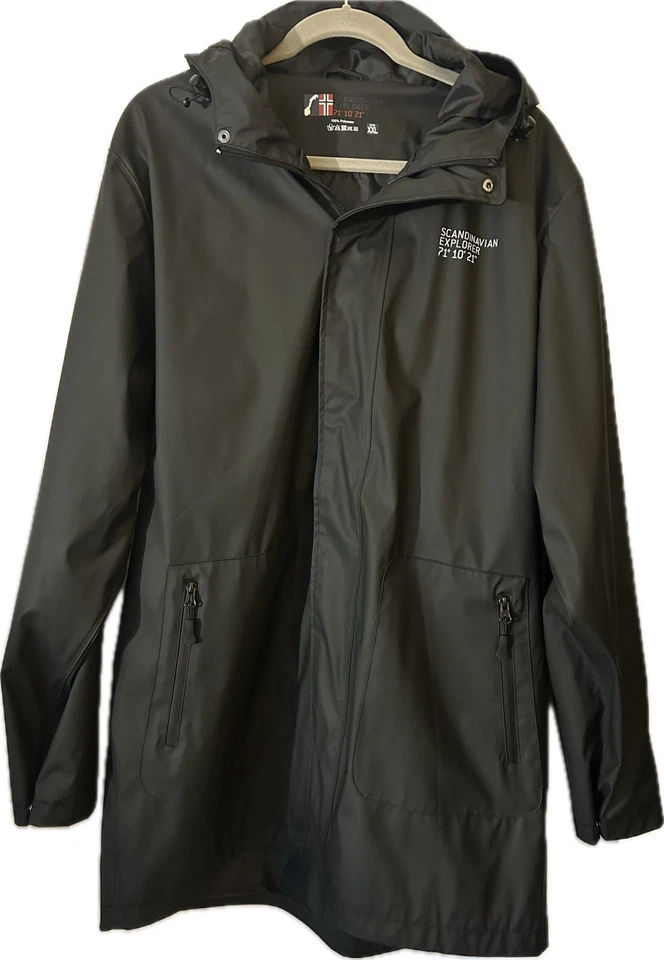 SCANDANAVIAN EXPLORER Raincoat Waterproof Black Jacket Parka Men Sz. XXL - Image 1 of 4